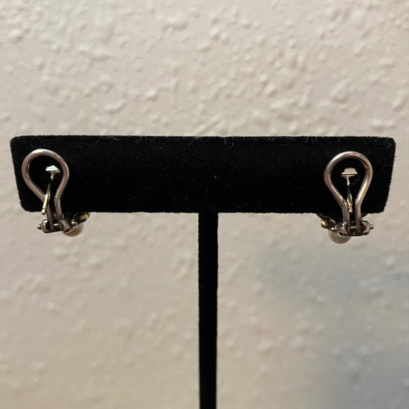 Lagos Caviar Amethyst & Pearl in 18k Yellow Gold & Sterling Silver Earrings - Picture 7 of 10